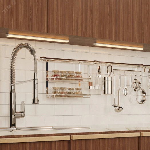 Светильник модульный линейный сенсорный 9 Вт 650 Лм 4000К 500х30х11 мм IP20 модель D работает от движения рукой Modul Gauss