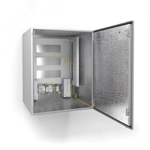 Термошкаф с обогревом длa 19-дюймового оборудования (12U), IP66, -60град. до +50град.С, 600x760x600 мм