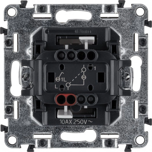 Valena LIFE Выключатель 10АХ 250В с подсветкой С лицевой панелью Слоновая кость