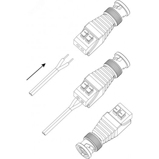 Разъем R-BNC04 штекер BNC с быстрозажимной колодкой