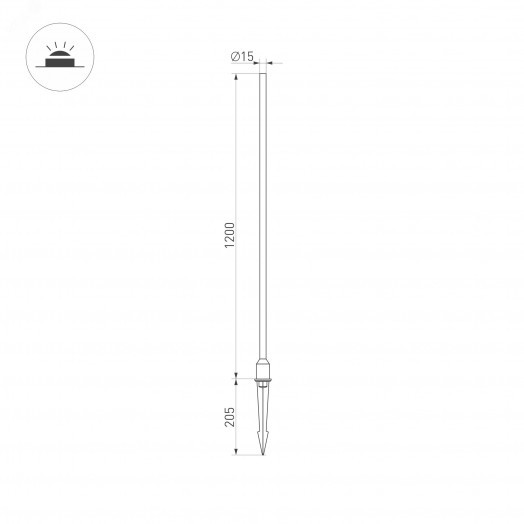 Светильник ALT-CHAMPAGNE-L1200-3W Warm3000 (DG, 180 deg, 230V) (, IP65 Металл, 3 года)