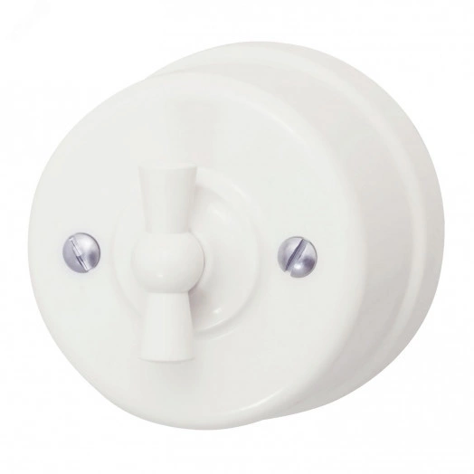 Выключатель 1кл., пластик, цвет Слоновая кость