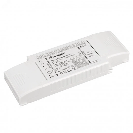 Блок питания ARJ-SP-50-PFC-DALI2-MIX-PD (50W, 9-55V, 0.7-1.2А) (Arlight, IP20 Пластик, 5 лет)