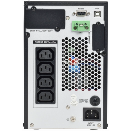 Источник бесперебойного питания Online 1000 ВА/1000 Вт, однофазный с LCD дисплеем дисплеем 36VDC без АКБ