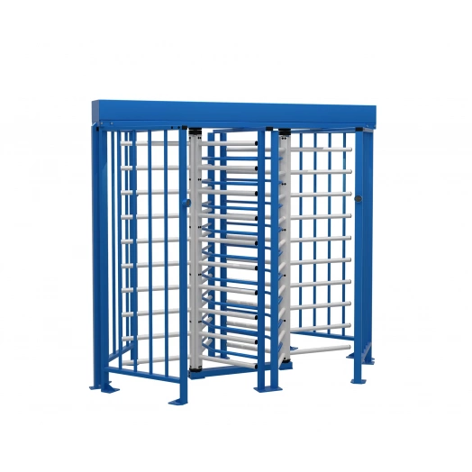 Турникет Perco-RTD-20.2 роторный cдвоенный полноростовый смеханическим приводом корпус - синий цвет, ротор ипланки - светло-бежевый цвет