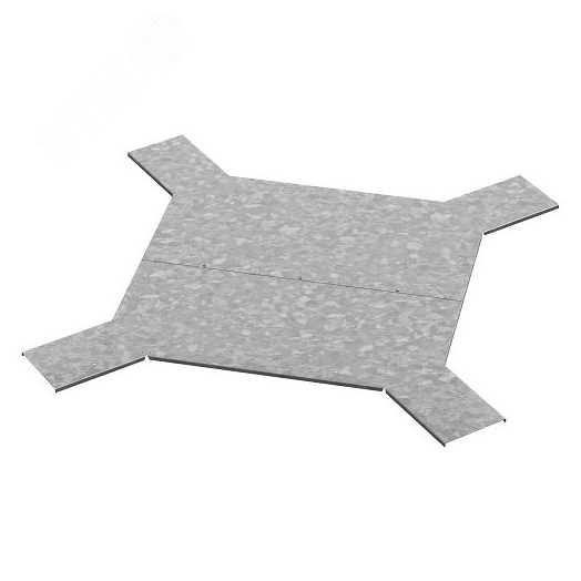 Крышка к крестообразному разветвителю для лестничного лотка ЛКР 600, толщ. 1,0 мм, Сендзимир цинк