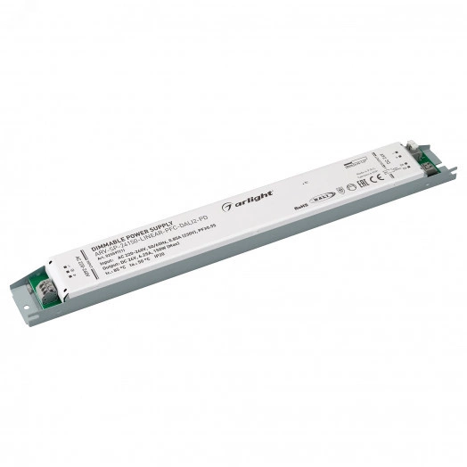 Блок питания ARV-SP-24150-LINEAR-PFC-DALI2-PD (24V, 6.25A, 150W) (, IP20 Металл, 5 лет)