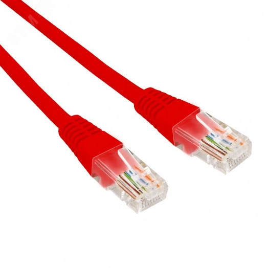 Патч-корд U/UTP CAT 6, RJ45-RJ45, 26AWG, LSZH, красный, 0.3м,