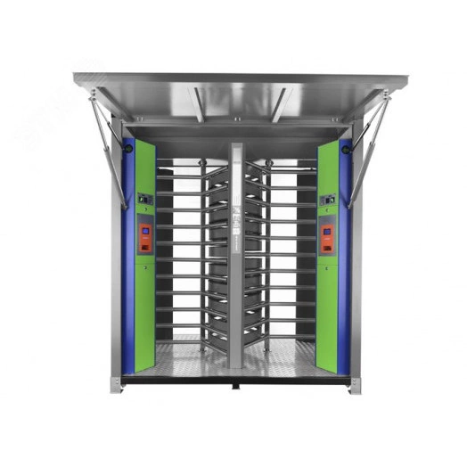 Консоль-колонна боковая для размещения контроллеров и считывателей СКУД, нержавеющая сталь.