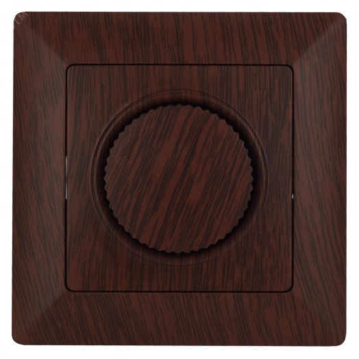 Светорегулятор поворотный, 600Вт 230В, СУ, Solo, венге,4-401-10