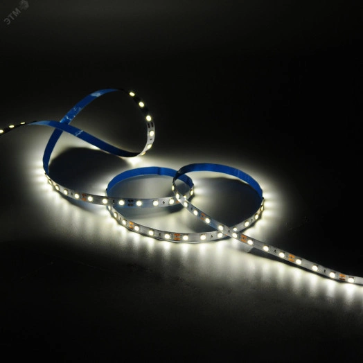 Лента светодиодная LED 2835/60-SMD 4,8 Вт/м 210 Лм/м 2700К теплый белый IP20 12 В DC 8 мм (блистер 5 м) Black Gauss