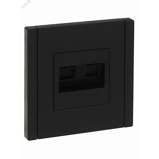 FORTE&PIANO Розетка компьютерная двойная RJ45 кат.6 FP134 черный IEK