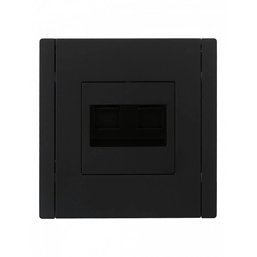 FORTE&PIANO Розетка компьютерная двойная RJ45 кат.6 FP134 черный IEK