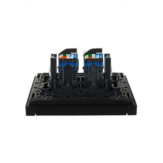 FORTE&PIANO Розетка компьютерная двойная RJ45 кат.6 FP134 черный IEK