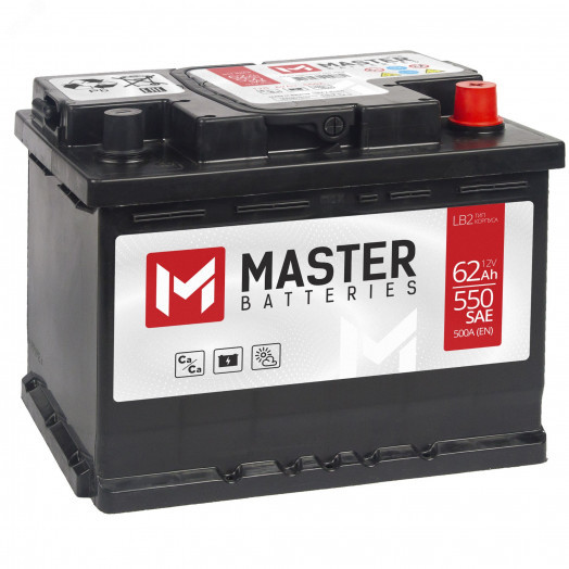 Аккумулятор автомобильный MASTER BATTERIES 62Ah R+