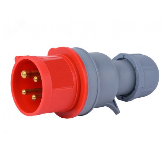 Вилка переносная 3Р+РЕ 32А 380В IP44 ВП-103