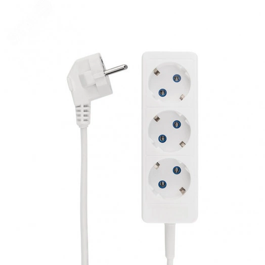 Удлинитель PROconnect 3 гнезда, 1.5 м, 3х0.75 мм, с/з, белый