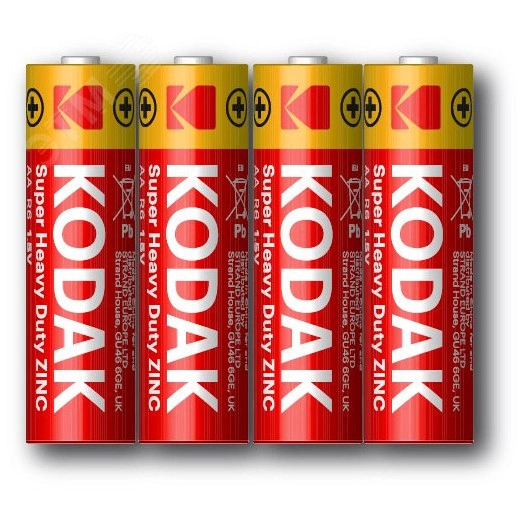 Батарейка Kodak R6-4S SUPER HEAVY DUTY Zinc [KAAHZ 4S] (24/576/34560)