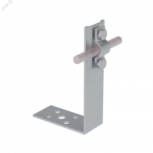 Угловой держатель болтовой для прутка D 5-10 мм H80 мм INOX304
