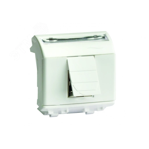 Розетка HDMI со шторкой Brava белая 2 модуля