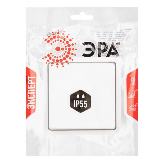 Переключатель ЭРА Эксперт 11-1523-01 IP55,        10АХ-250В, СУ, белый