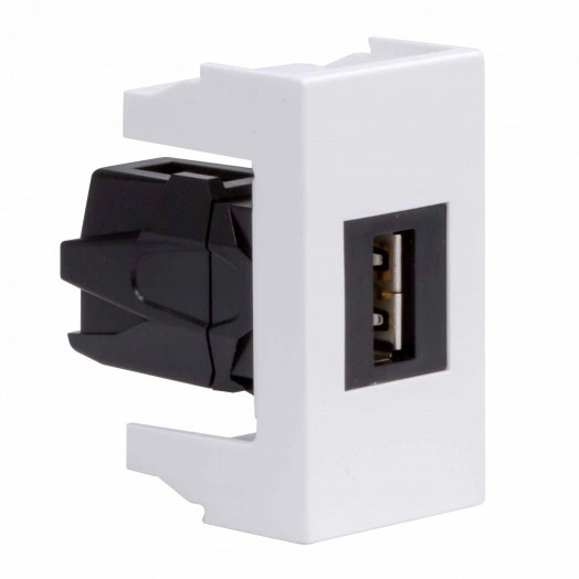 VIVA Розетка 1 модуль белая USB 2.0