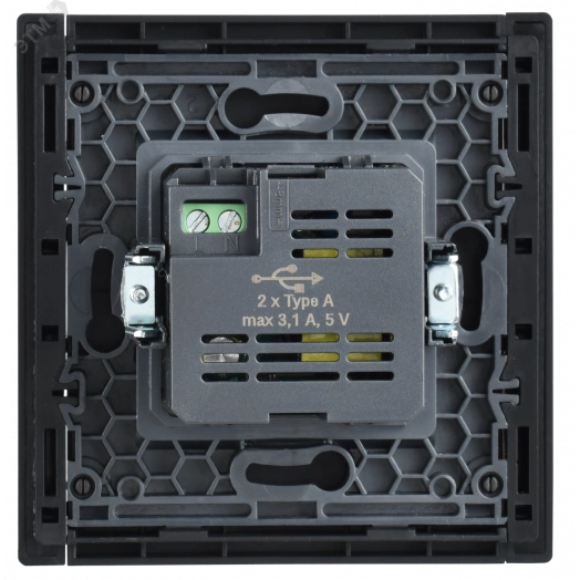 FORTE&PIANO Розетка USB A+A 3,1А FP549 сталь IEK