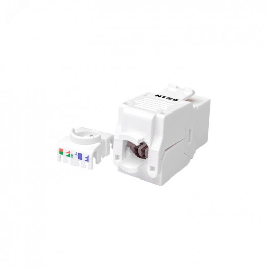 Модуль розеточный PREMIUM Keystone RJ45 UTP CAT5e 180 градусов безинструментальный белый ver2