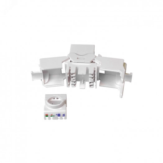 Модуль розеточный PREMIUM Keystone RJ45 UTP CAT5e 180 градусов безинструментальный белый ver2