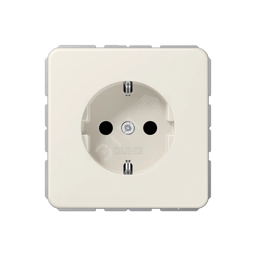 Штепсельная розетка SCHUKO с защитой от детей 16A 250V~, слоновая кость