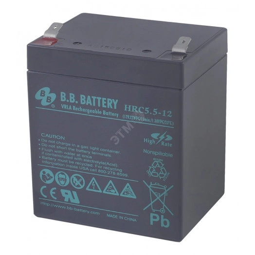 Аккумулятор 12В 5.5Ач