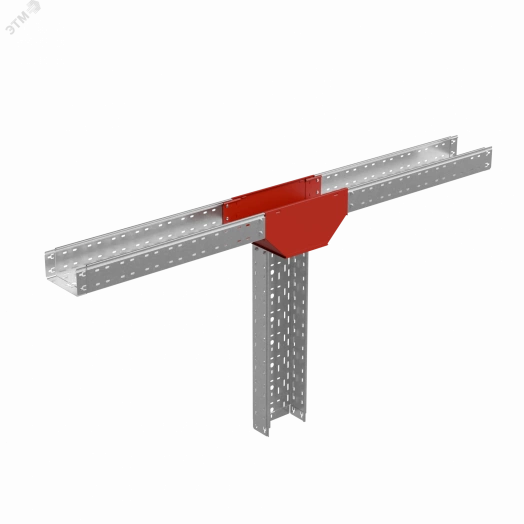 Т-отвод вертикальный 100х600 мм вниз c разворотом трассы на 90 гр. ПЛЮС