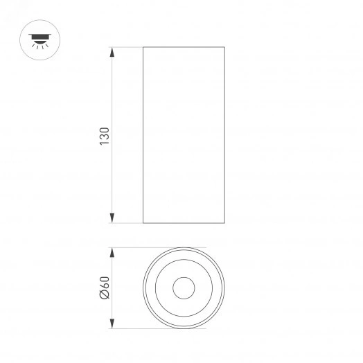 Светильник SP-GABI-SURFACE-R60-12W Day4000 (WH, 60 deg, 230V) (Arlight, IP40 Металл, 5 лет)