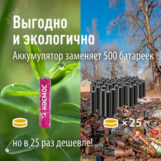 Аккумулятор R03 (ААА) 1100mAh Ni-Mh 12 шт в спайке