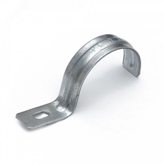 Скоба металлическая однолапковая усиленная противопожарная СМОУ d38-40 мм (50 шт/уп)