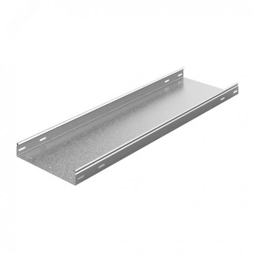Универсальный лоток неперфорированный 500х50х3000, толщина 1,0 мм, Сендзимир цинк