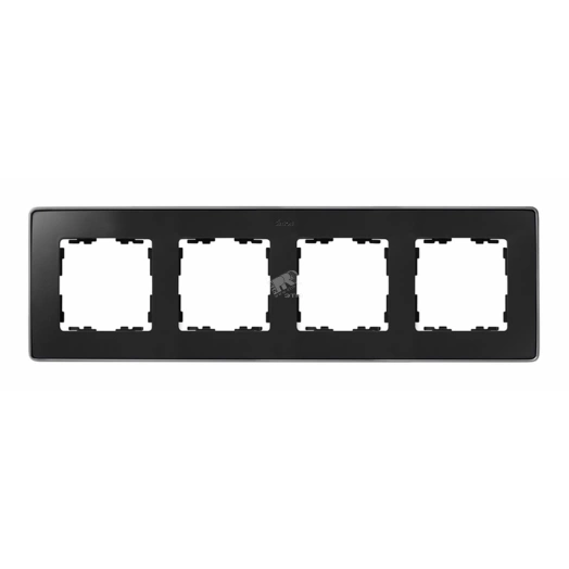 Рамка 4 поста графит основание алюминий