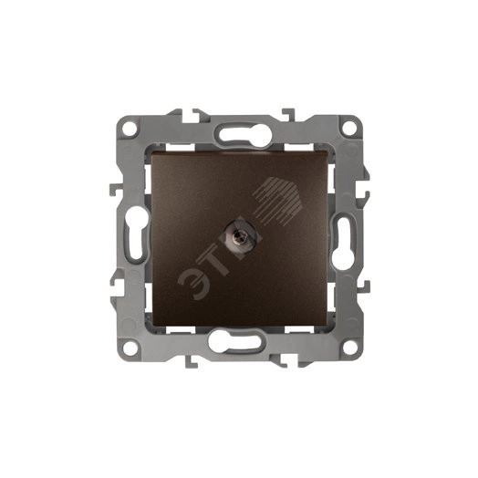 Розетка TV одиночная, Эра12, бронза, 12-3101-13