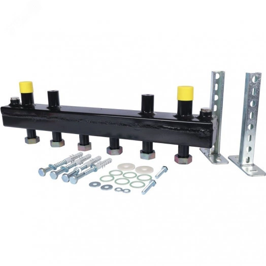 Коллектор распределительный стальной 3 отопительных контура с гидравлическим разделителем DN20