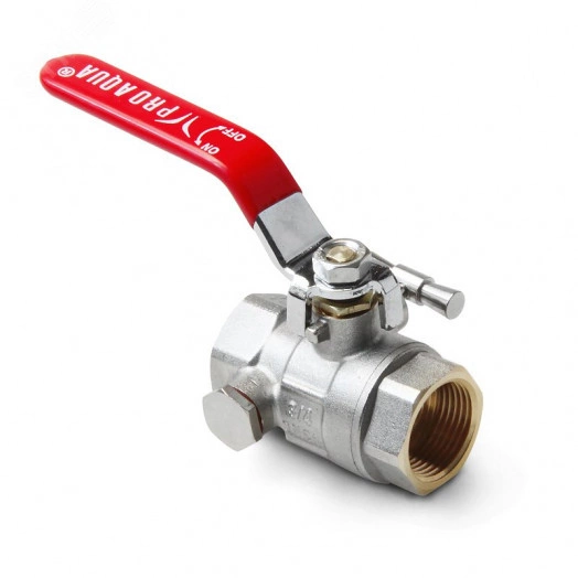 Кран шаровой полнопроходной с дренажом и воздухоо водчиком, ручка-рычаг, ВВ 1/2