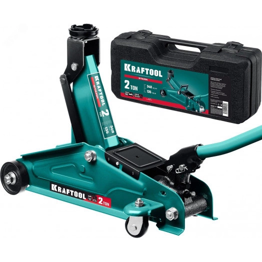 Домкрат подкатной для легковых а/м в кейсе STARK 2т 135-340мм