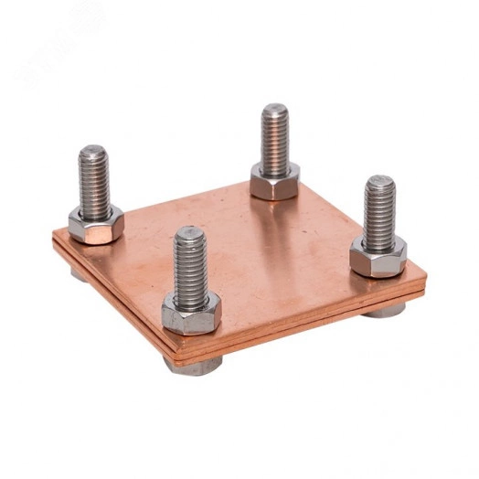 Зажим полоса 40 - полоса 40 (3 пластины 70x70мм) Cu PROxima