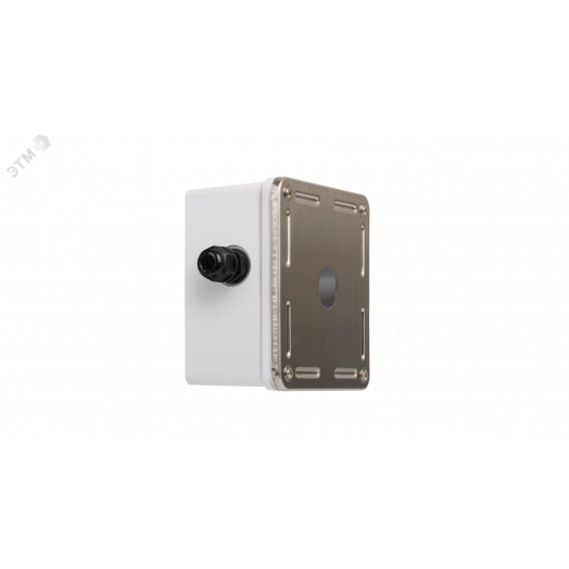 Индустриальный корпус настенной розетки, 1 порт, под модули-вставки, IP67, металлик