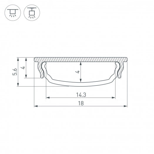 Профиль ARH-BENT-W18-2000 ANOD BLACK