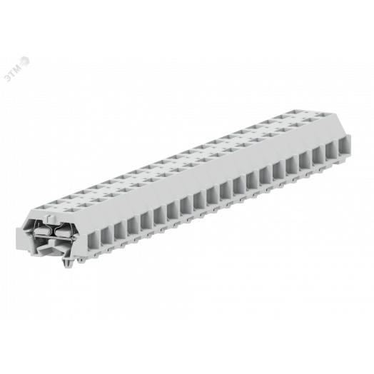 Клемма TB 2-2 с бок. подключ. с защелк. ножками, светло-серая