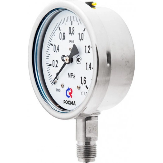 Манометр ТМ-521Р23(0-40Ра)М20х1,5 1,5 коррозионностойкий виброустойчивый (готовый к гидрозаполнению силикон) 1000мм. Электроконтактная приставка