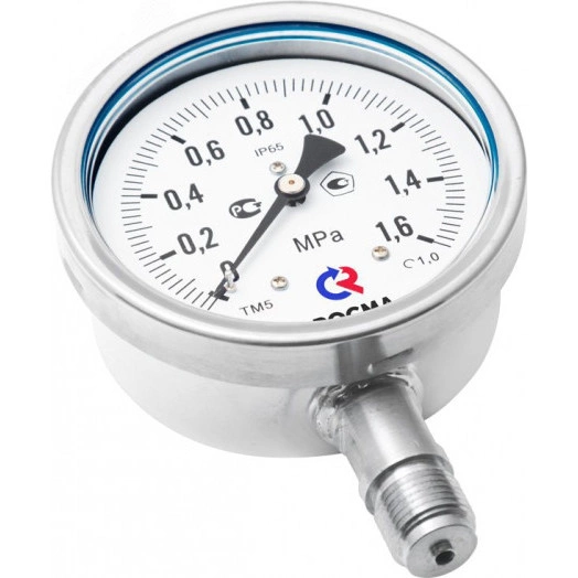 Манометр ТМ-521Р23(0-40Ра)М20х1,5 1,5 коррозионностойкий виброустойчивый (готовый к гидрозаполнению силикон) 1000мм. Электроконтактная приставка