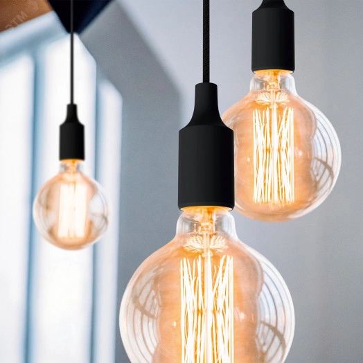 Светильник подвесной под лампу E27 1х60 Вт 200-240В IP20 1000х40 мм Черный Decor Gauss