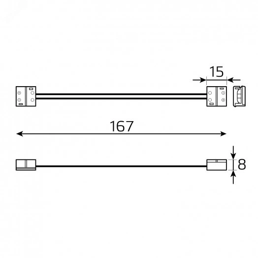 Набор коннекторов для LED ленты 8 мм 3528/3014/2835 IP65 Gauss Basic