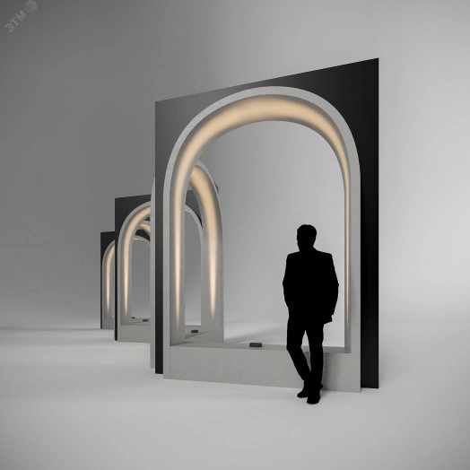 Светильник LGD-STRIPE-3W Warm3000 (GR, 20 deg, 230V) (ARL, IP65 Металл, 3 года)